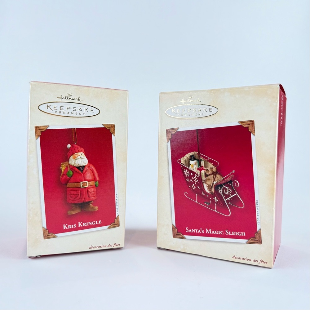 Hallmark Keepsake Ornaments, Kris Kringle and Santa’s Magic Sleigh, Issued 2003